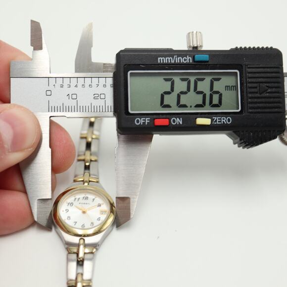 Fossil F2 Two Tone Womens 23mm Round Date Watch 6" Bracelet ES9439 w New Battery - Picture 2 of 12